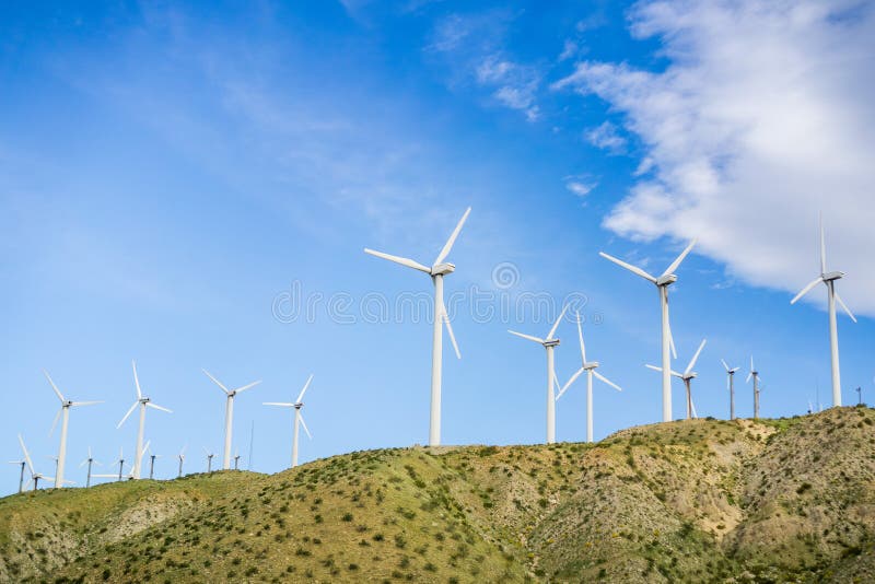 Generatori eolici, California