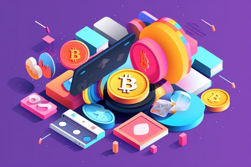 Generatywna ai crypto currency online banking ilustracji