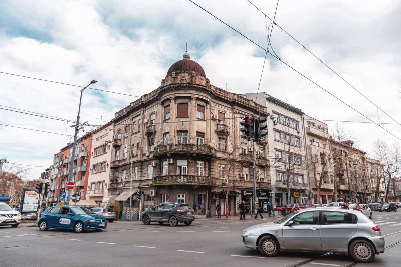 Generic Architecture and Street View from Belgrade, Serbia Editorial Stock Photo Image of