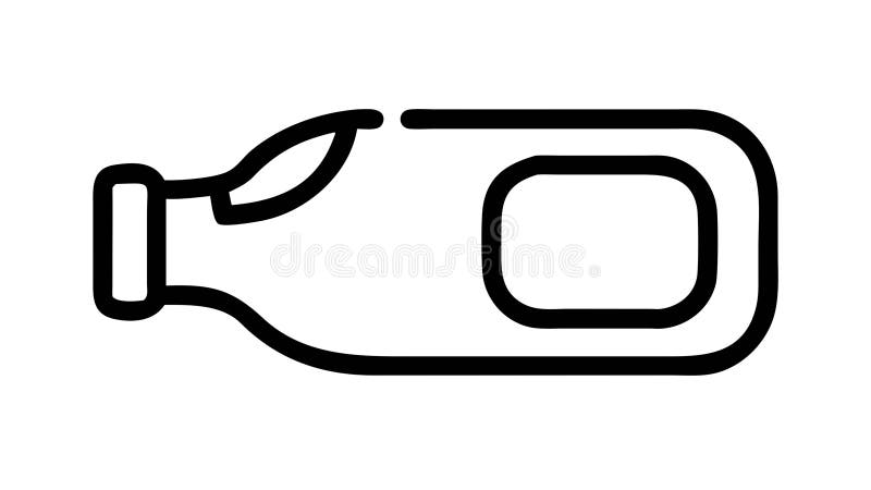 Generic bottle icon, liquid container packaging, vector design Generative AI royalty free illustration