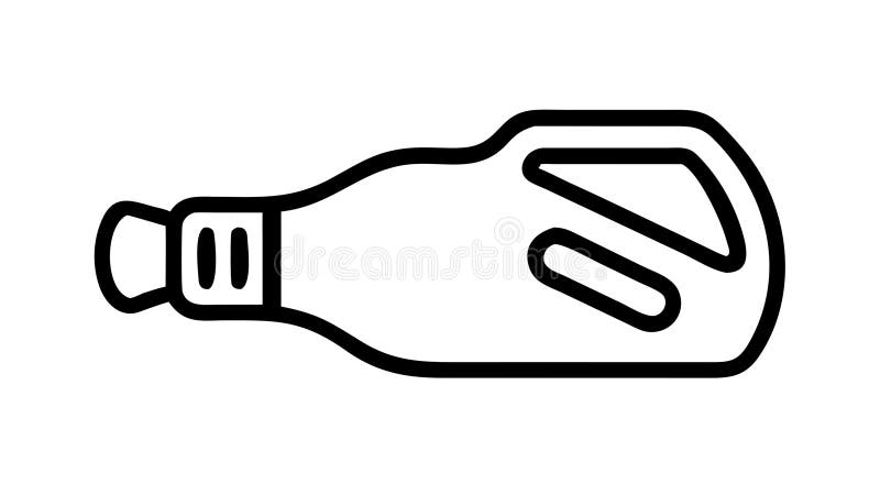 Generic bottle icon, liquid container packaging, vector design Generative AI stock illustration