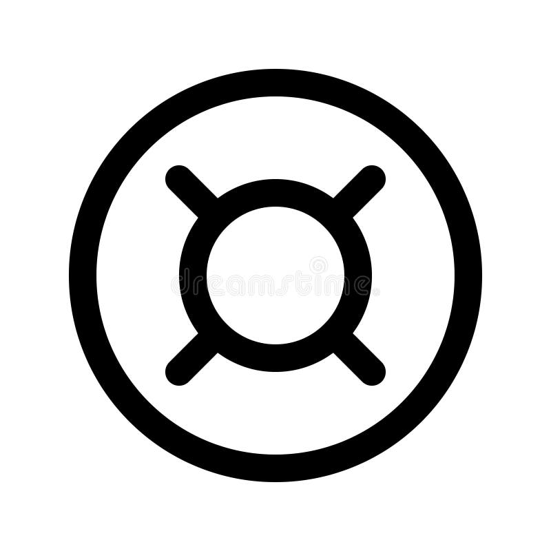 Generic Currency Line Style Icon stock illustration