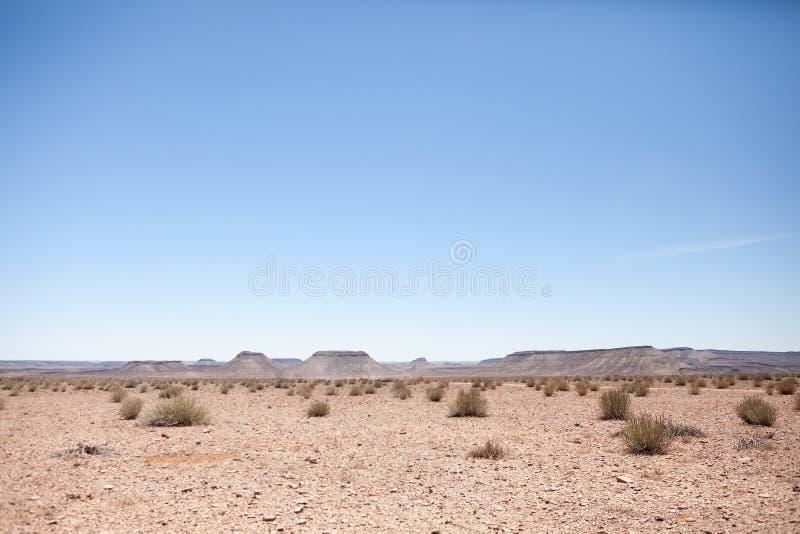 Generic desert scene with clear blue sky