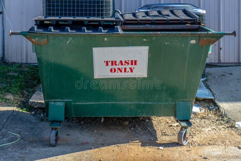 Generic trash dumpster stock image. Image of debris 120786797
