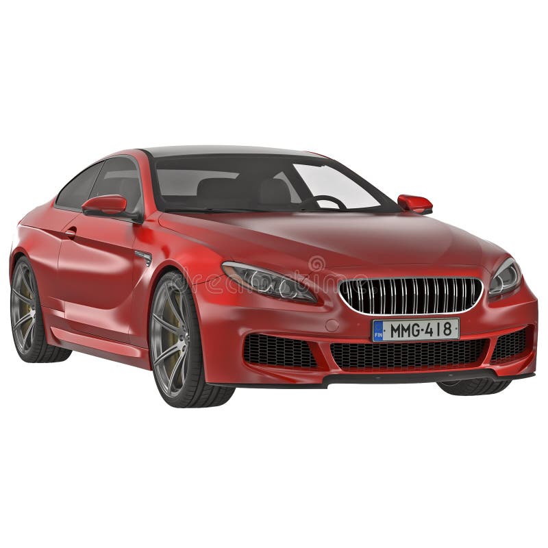 Generische rode sedanauto op witte 3D Illustratie vector illustratie Generische rode sedanauto op witte 3D Illustratie vector illustratie