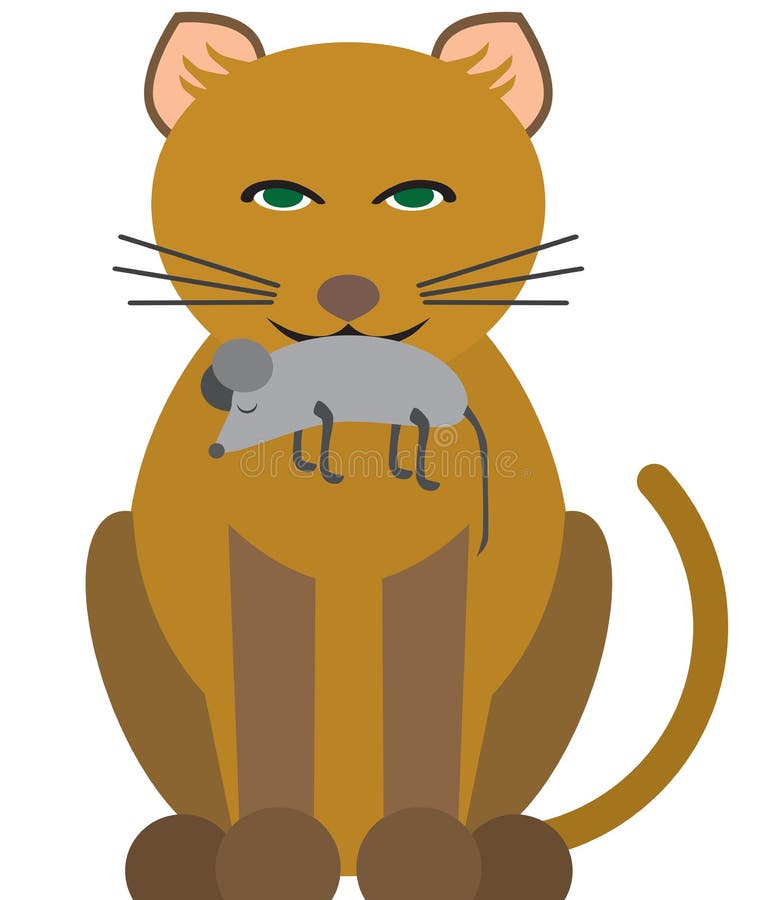 Cat Trying Catch Mouse Stock Vector (Royalty Free) 333274607