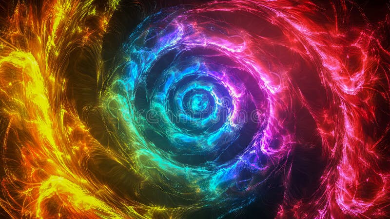 Generowane przez neon Vortex ai ilustracja wektor