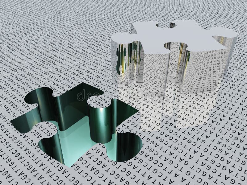 Genetic puzzle vector illustration