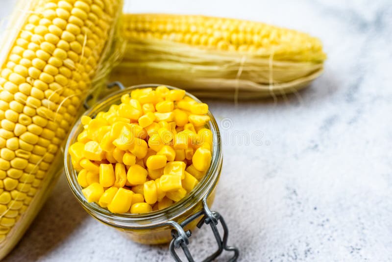 Modified Sweet Corn for Food Use, Isolated on Simple