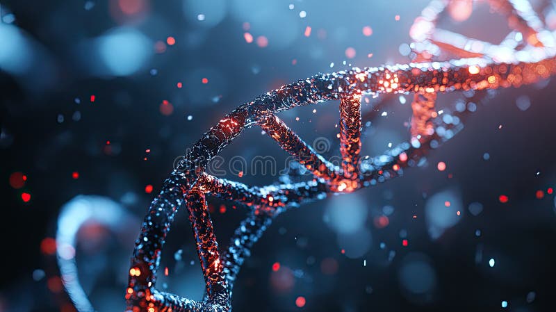 Genetics collapsing DNA strand vector illustration