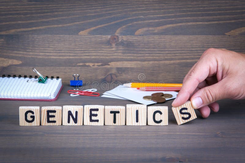 genetics Lettere di legno su fondo scuro fotografie stock libere da diritti genetics Lettere di legno su fondo scuro fotografie stock libere da diritti