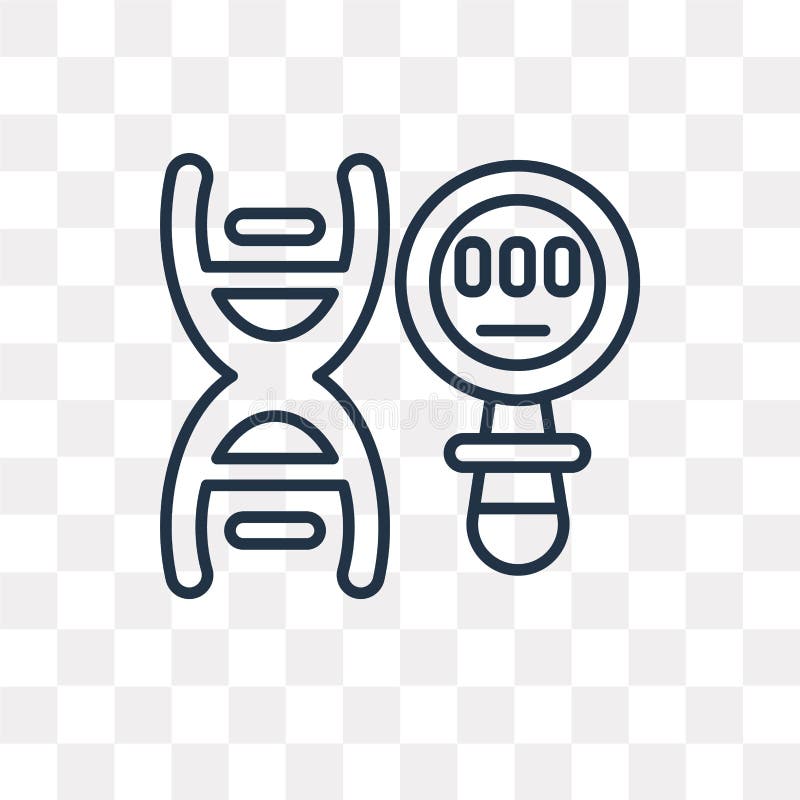 Genetisch vectordiepictogram op transparante achtergrond, lineair G wordt geïsoleerd stock illustratie Genetisch vectordiepictogram op transparante achtergrond, lineair G wordt geïsoleerd stock illustratie