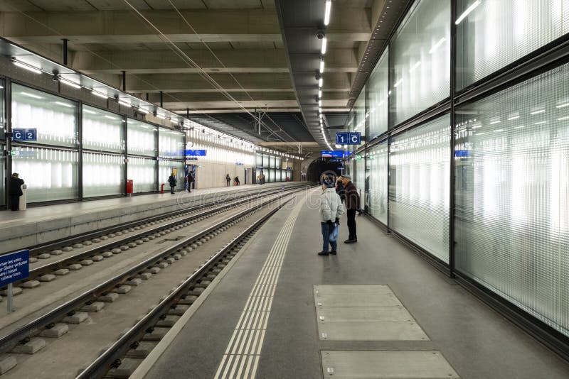 Geneva a Station of the Leman Express Editorial Photography Image of