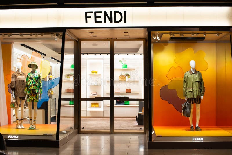 FENDI Fashion Store, Window Shop, Bags, Clothes And Shoes On Display For Sale, Modern Fendi ...