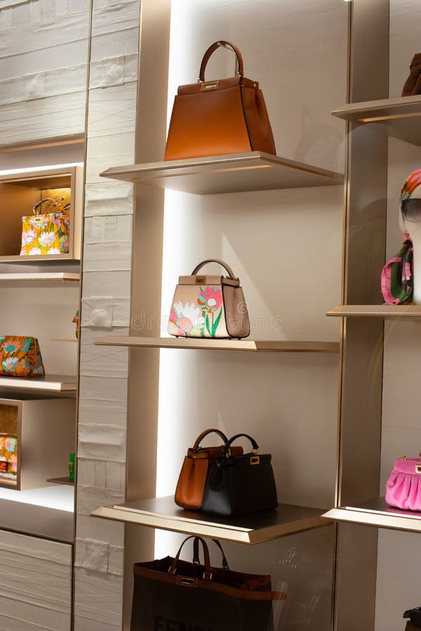 FENDI Fashion Store, Window Shop, Bags, Clothes and Shoes on Display for  Sale, Modern Fendi Fashion House Editorial Stock Photo - Image of high,  color: 175651798
