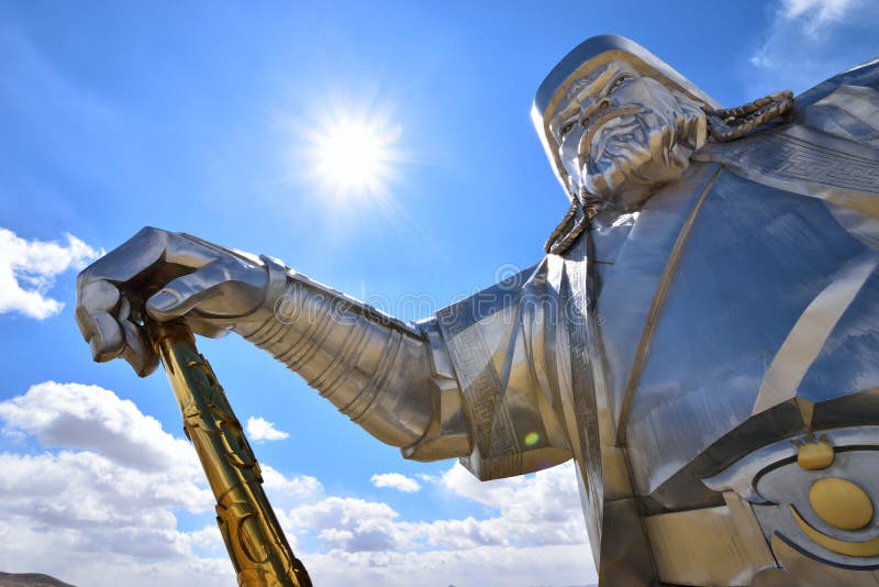 Genghis Khan Equestrian Statue, Mongolia fotografía de archivo libre de regalías