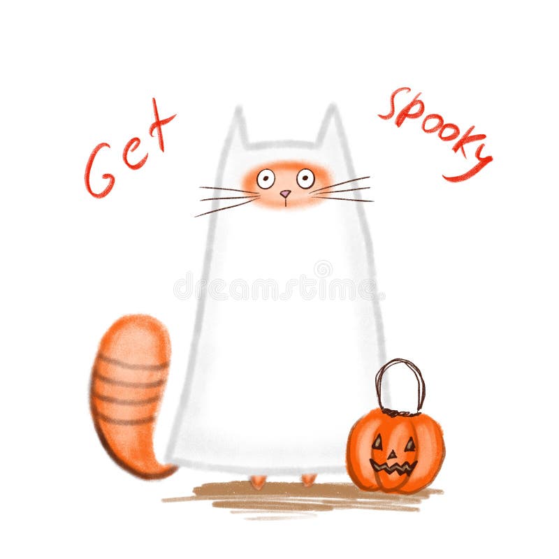 Cartão De Saudação De Halloween Feliz Com Gato Preto Fofo E Abóbora  Assustadora. Personagem De Desenho Animado De Feriados Animais Ilustração  Stock - Ilustração de fundo, feriado: 258237194