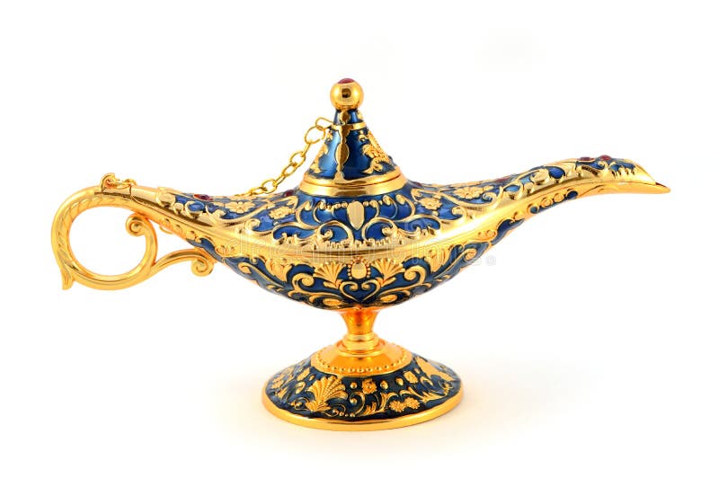 Genie van de lamp stock foto Genie van de lamp stock foto