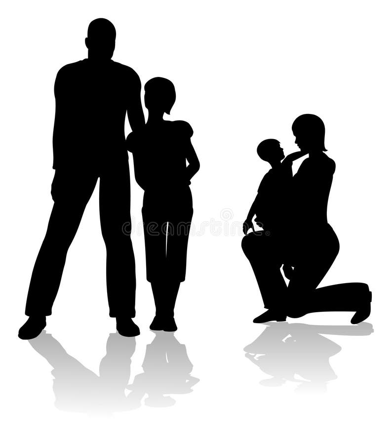 Genitori con i bambini illustrazione vettoriale Genitori con i bambini illustrazione vettoriale