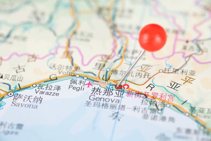 Genoa, the Italian City on the Map Stock Photo Image of making