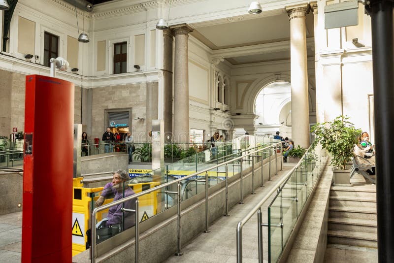 Genoa, Italy, 05/10/2019 Railway Station. View Inside Editorial