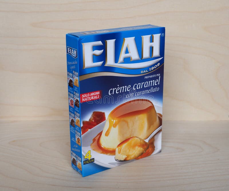 GENOA - JAN 2021: Elah Creme Caramel Pudding Editorial Photo - Image of ...