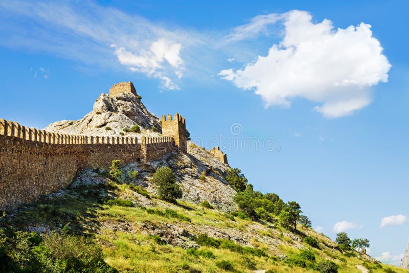 Genoese Fortress - One of the Three Surviving Medieval Fortresses on the  Crimean Coast Stock Image - Image of landscape, drone: 230853717