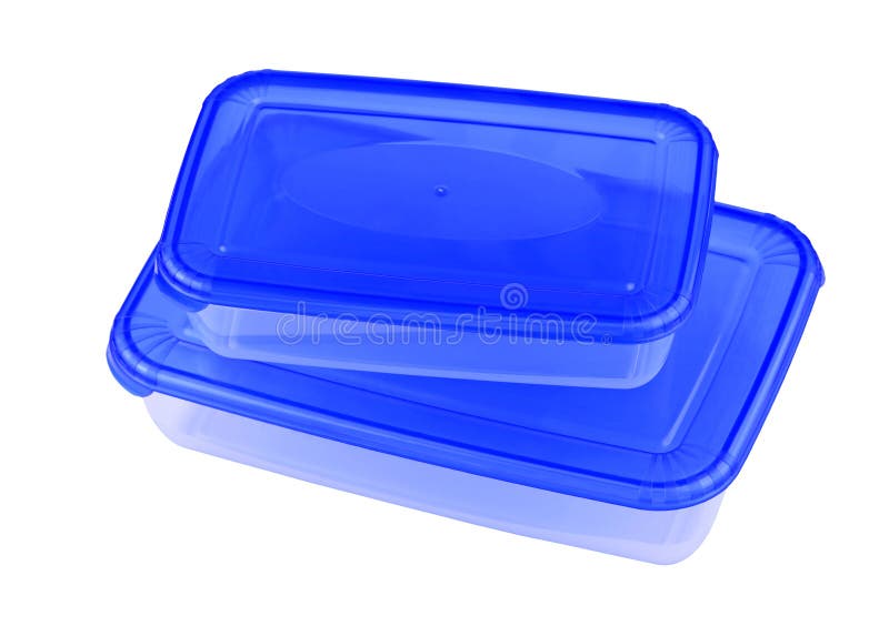 Transparent plastic container for food, isolated on white background. Transparent plastic container for food, isolated on white background