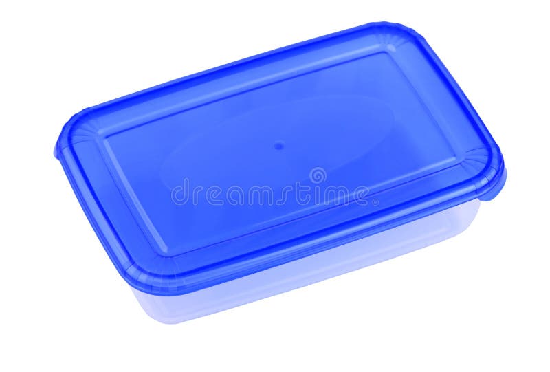 Transparent plastic container for food, isolated on white background. Transparent plastic container for food, isolated on white background