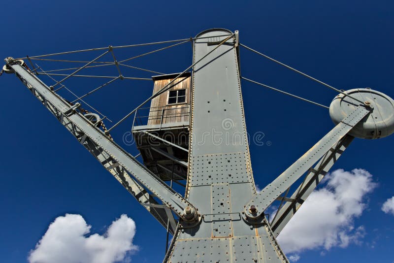 genova Gru antica al porto fotografie stock genova Gru antica al porto fotografie stock