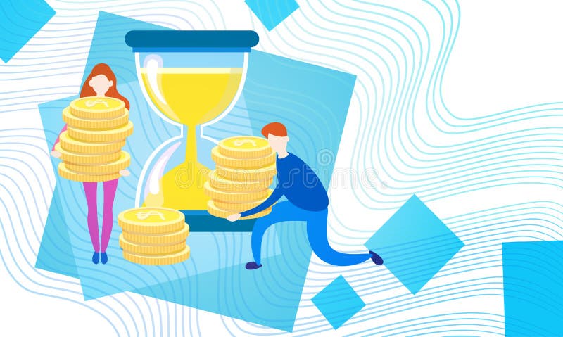 Gens d'affaires avec la devise Rich Businesspeople Finance Success d'argent de pièce de monnaie de montre de sable illustration stock Gens d'affaires avec la devise Rich Businesspeople Finance Success d'argent de pièce de monnaie de montre de sable illustration stock