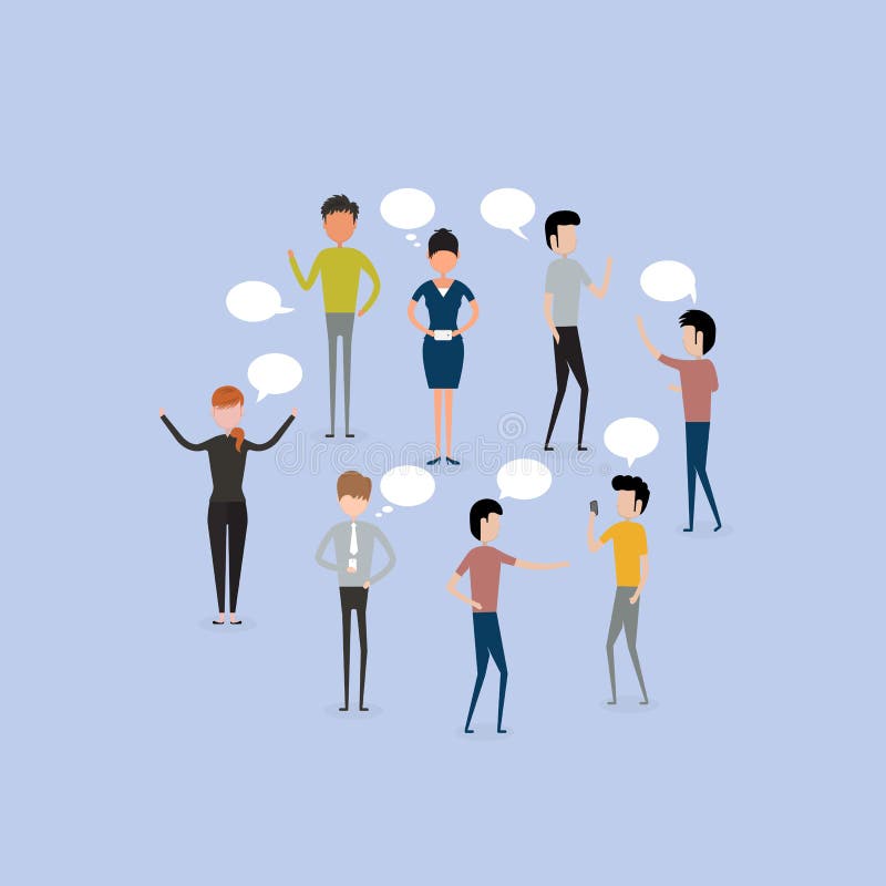 Gens d'affaires de groupe de causerie de bulle de communication Gens d'affaires illustration stock Gens d'affaires de groupe de causerie de bulle de communication Gens d'affaires illustration stock