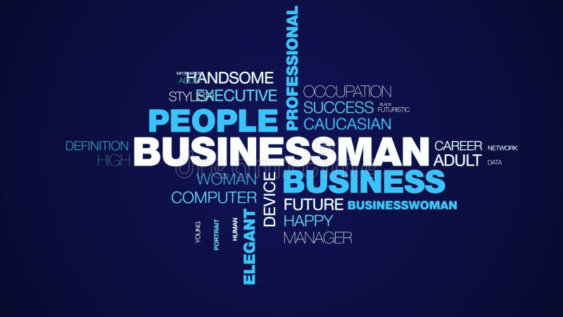 Gens d'affaires de mot anim? ?l?gant d'entreprise num?rique masculine professionnelle de communication de lieu de travail d'homme illustration libre de droits Gens d'affaires de mot anim? ?l?gant d'entreprise num?rique masculine professionnelle de communication de lieu de travail d'homme illustration libre de droits