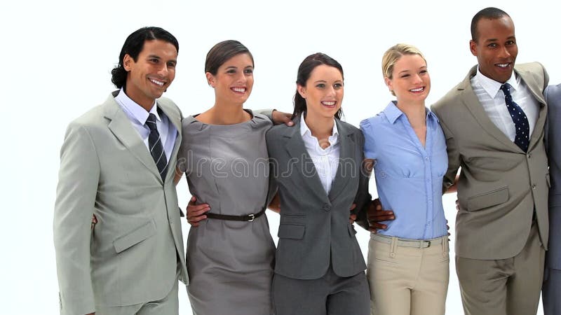 Gens d'affaires de sourire de marche clips vidéos