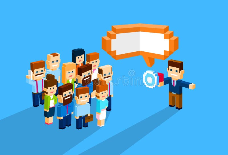 Gens d'affaires de Team Leader Group Businesspeople de collègues de Hold Megaphone Loudspeaker de patron d'homme d'affaires illustration stock Gens d'affaires de Team Leader Group Businesspeople de collègues de Hold Megaphone Loudspeaker de patron d'homme d'affaires illustration stock