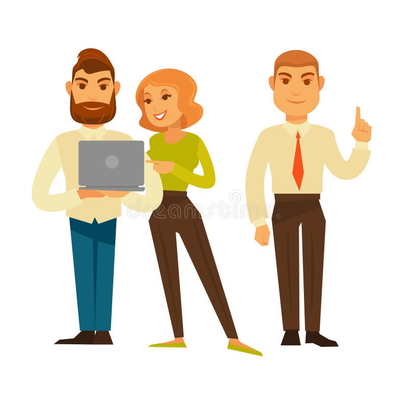 Gens d'affaires ou icônes de vecteur de directeurs et de travailleurs de bureau réglées illustration stock Gens d'affaires ou icônes de vecteur de directeurs et de travailleurs de bureau réglées illustration stock