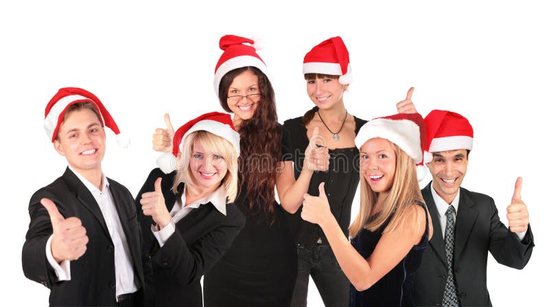 gens de groupe de Noël d'affaires images libres de droits gens de groupe de Noël d'affaires images libres de droits