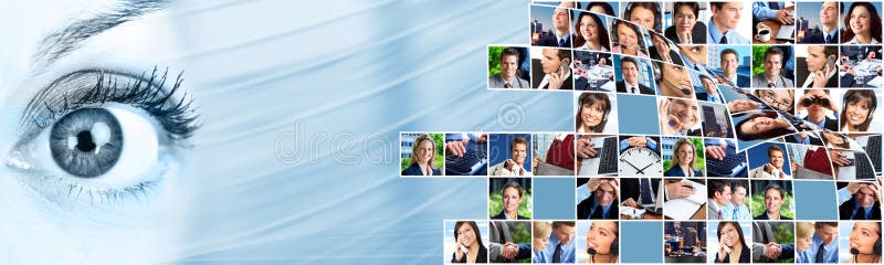 Gente di affari del collage del gruppo. fotografie stock libere da diritti