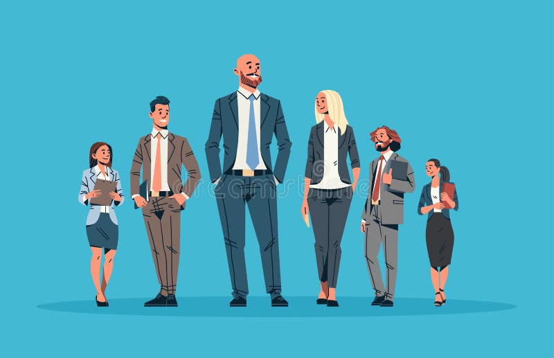 Gente di affari del leader della squadra di direzione di concetto degli uomini d'affari delle donne del personaggio dei cartoni a royalty illustrazione gratis Gente di affari del leader della squadra di direzione di concetto degli uomini d'affari delle donne del personaggio dei cartoni a royalty illustrazione gratis