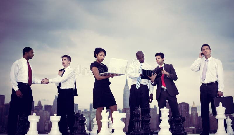 Gente di affari di New York di comunicazione di concetto di riunione immagini stock libere da diritti Gente di affari di New York di comunicazione di concetto di riunione immagini stock libere da diritti