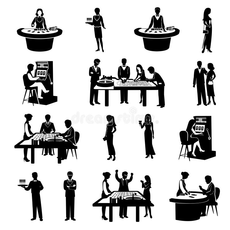 Gente en negro del casino libre illustration Gente en negro del casino libre illustration