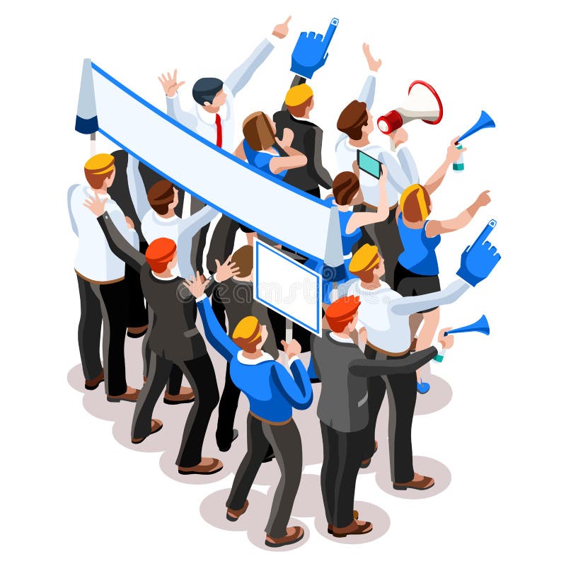 Gente isometrica di vettore del pubblico dell'altoparlante di Infographic di elezione illustrazione di stock Gente isometrica di vettore del pubblico dell'altoparlante di Infographic di elezione illustrazione di stock