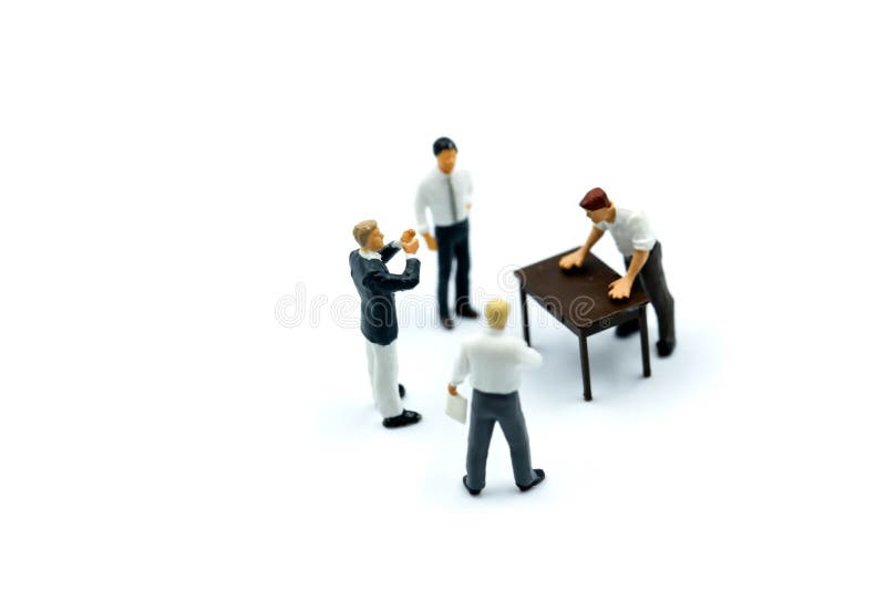 Gente miniatura: Estrategia Wo de la discusión de la reunión de unidad de negocio imagen de archivo libre de regalías