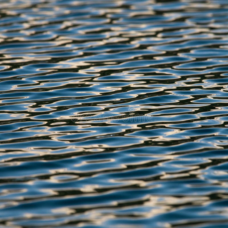 Gentle ripples on a body of water create a mesmerizing pattern. The surface reflects royalty free illustration