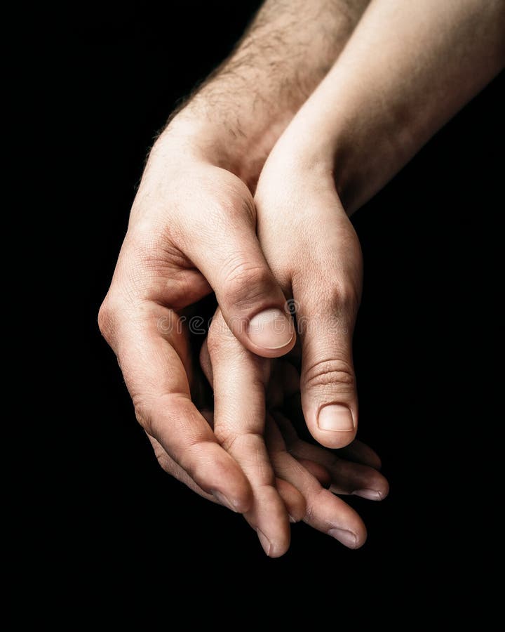 A gentle touch of two hands.
