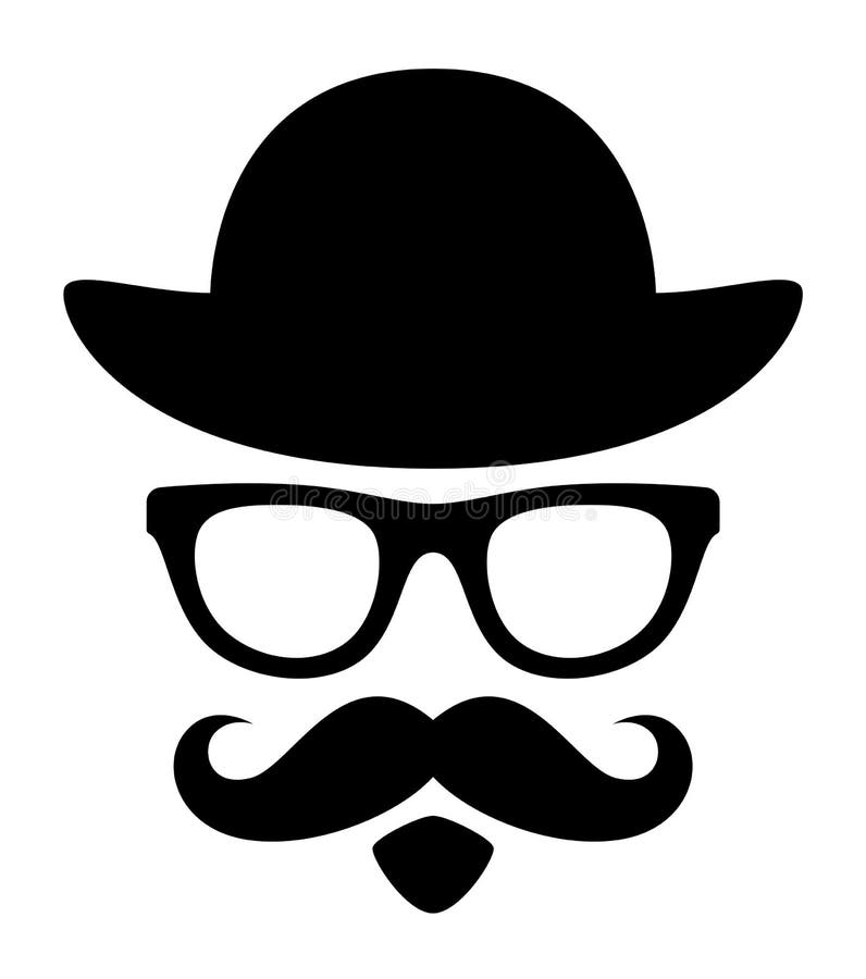 Hat And Glasses Icon In Trendy Design Style. Hat And Glasses Icon