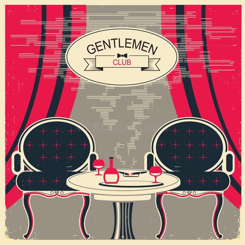 Gentlemen club illustration.