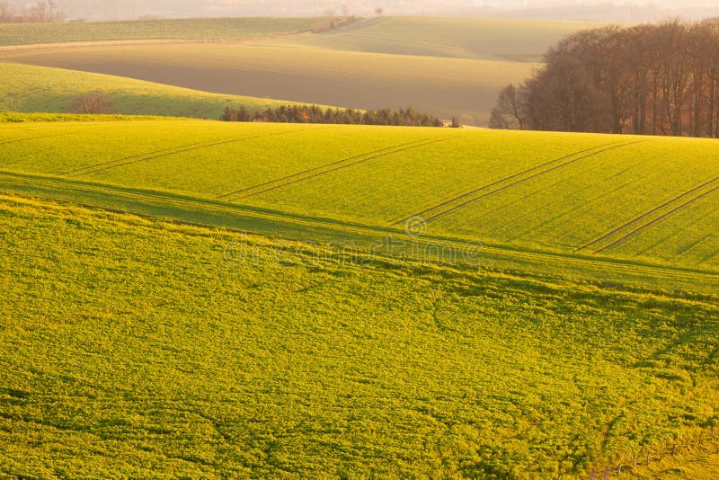 Gently rolling hills farmland of Germany Europe stock photos