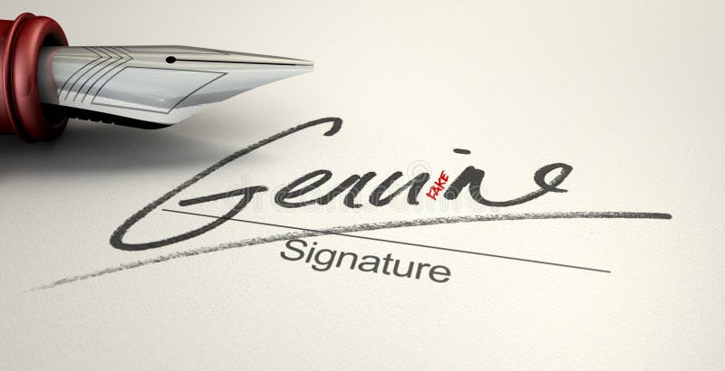 Genuine Fake Signature