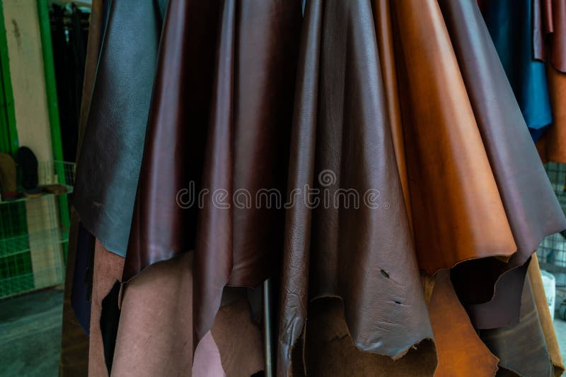 Genuine Leather Crafts Working Shop Stock Photo Image of retro